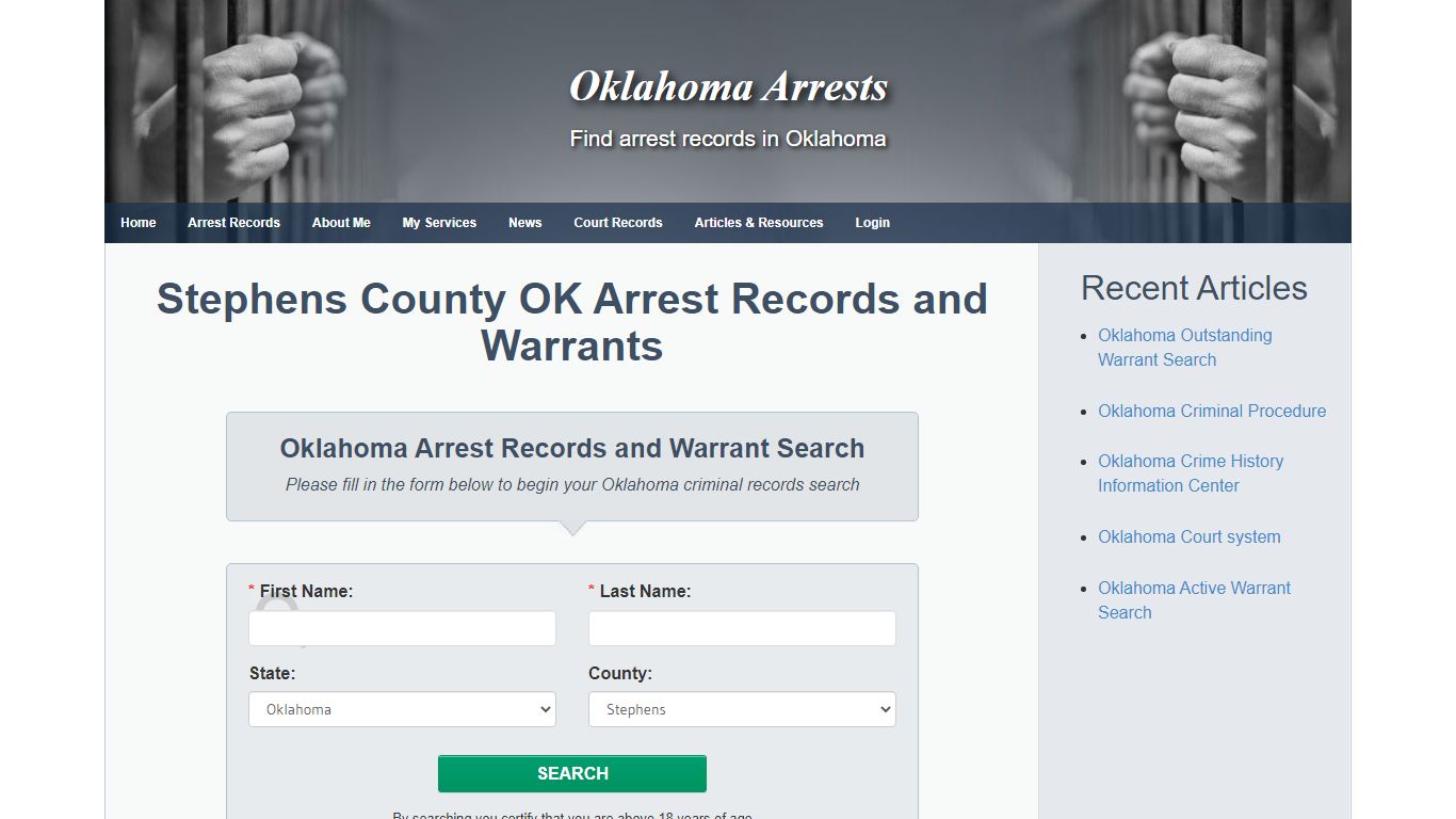 Stephens County OK Arrest Records and Warrants